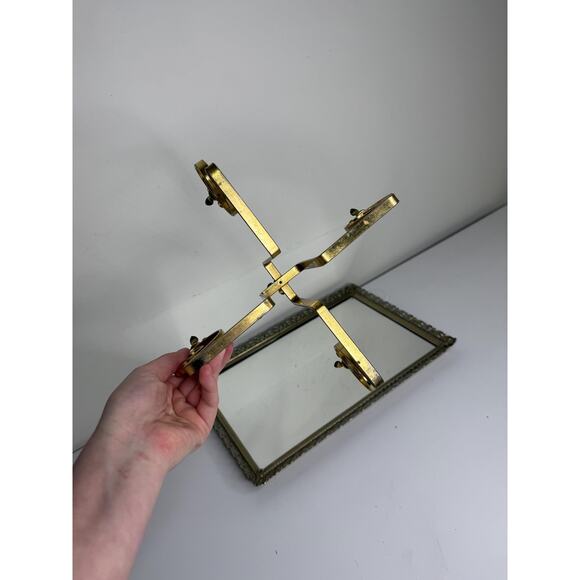 Vintage Gold Metal 5 holder Candelabra , Hollywood Regency , Gold Candle - Picture 8 of 10